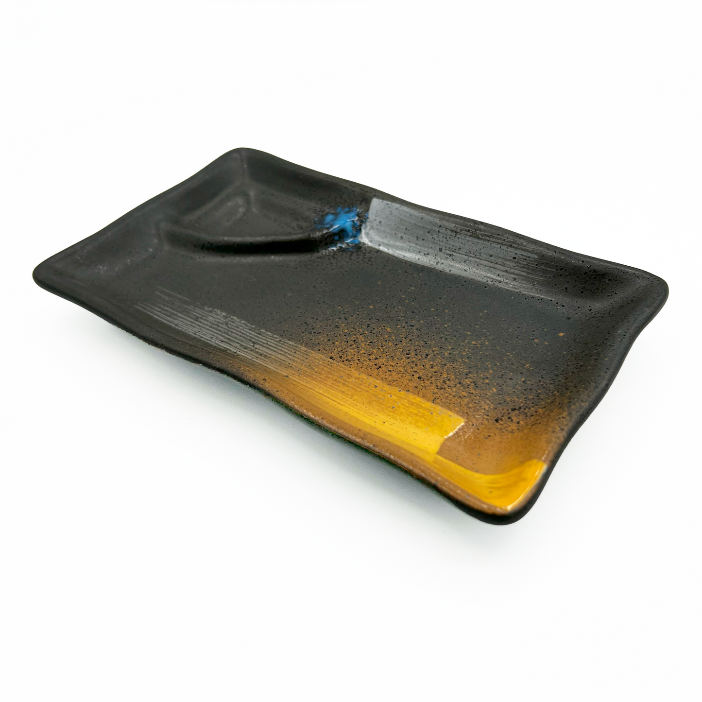 'Akarui' Oblong Plate (Small) w/ Sauce Compartment