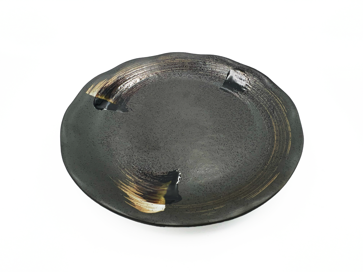 'Kurai' Round Plate - Curved Edges