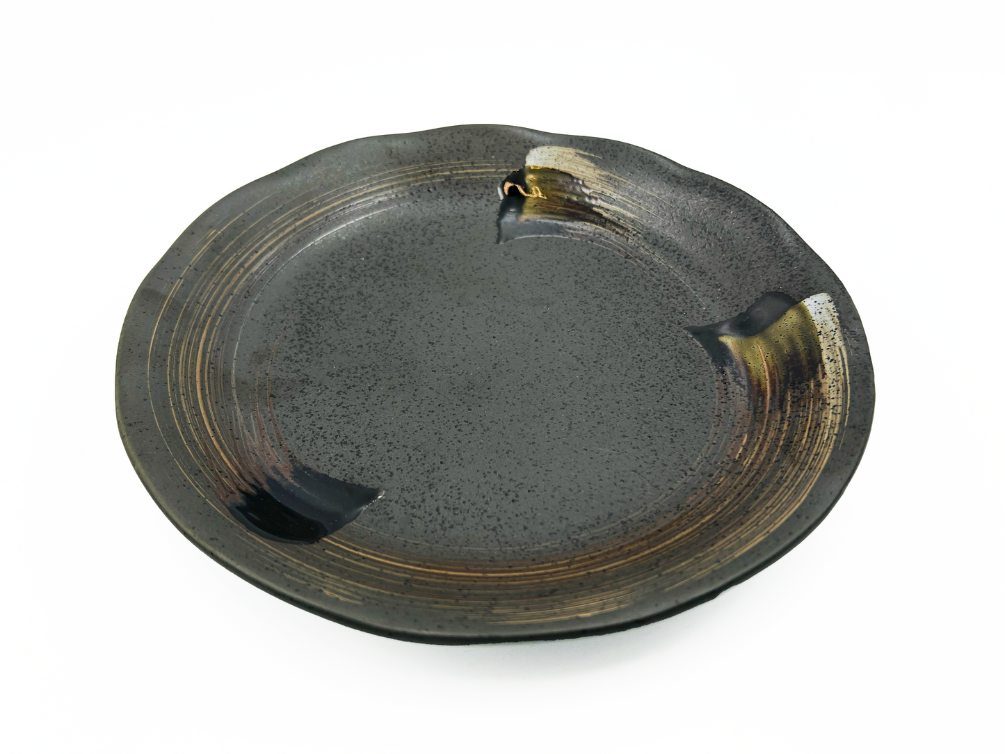 'Kurai' Round Plate - Curved Edges