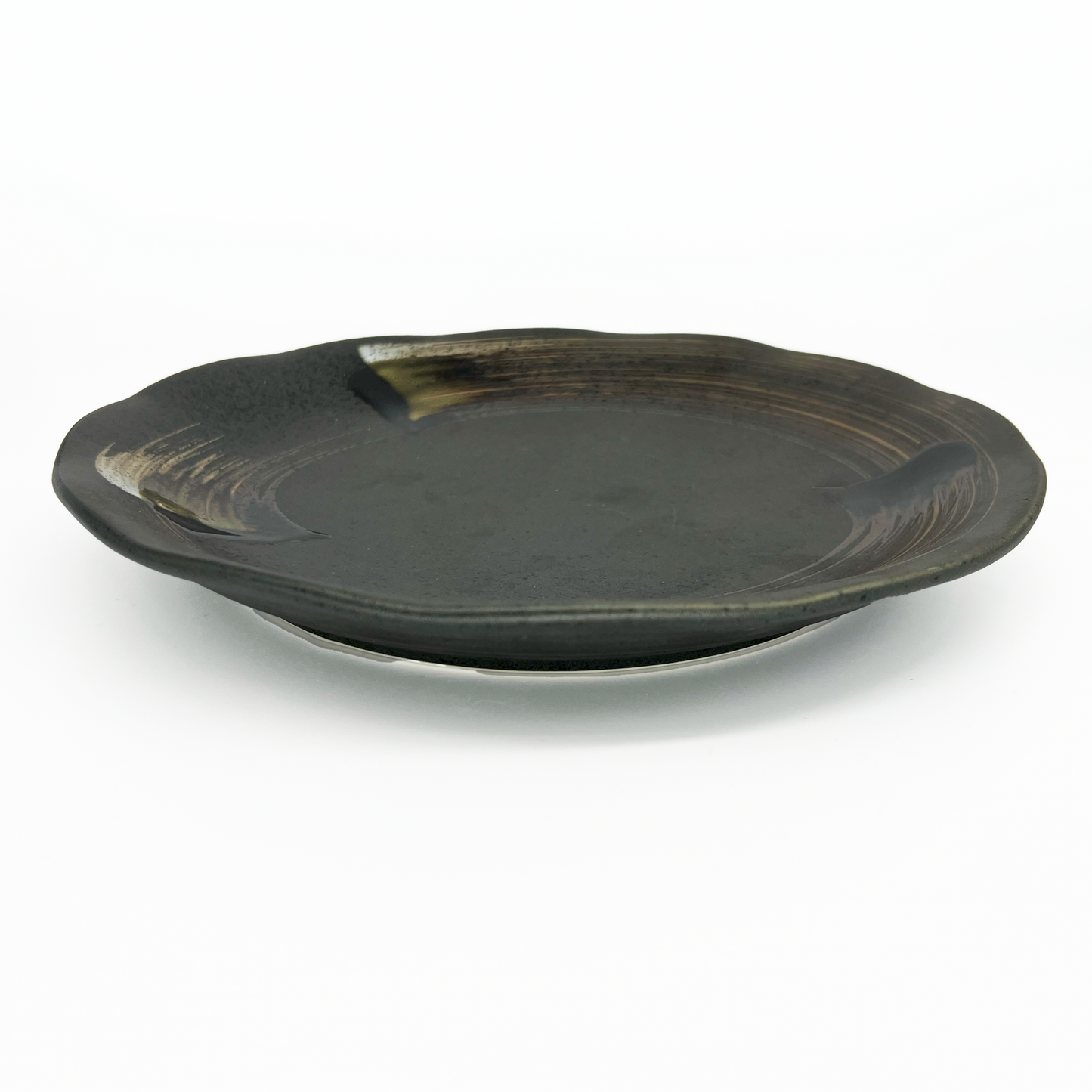 'Kurai' Round Plate - Curved Edges